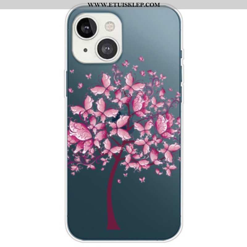 Etui do iPhone 14 Plus Przezroczyste Drzewo Motyli